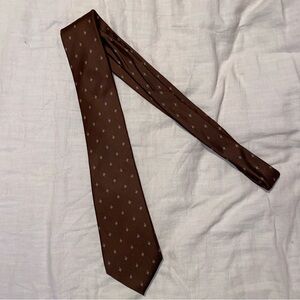 Rivets of Boston 100% Silk Elegant Brown Patterned Men's Tie